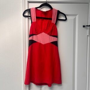 Armani Exchange Silk Colorblock dress